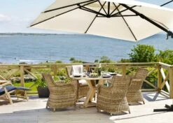 Brafab Circus Esstisch Teakholz, Ø130x73 Cm -Gartenmöbel Rabatte brafab circus 130 h 73 teak nature 2