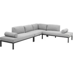 Brafab Gonessa-Sitzgruppe , Anthrazit / Grau -Gartenmöbel Rabatte brafab gonessa sitzgruppe anthrazit grau 2