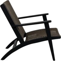 Brafab Kira Loungesessel, Schwarz / Rustikal Künstliches Rattan -Gartenmöbel Rabatte brafab kira armchair black rustic 2