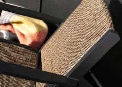 Brafab Kira Loungesessel, Schwarz / Rustikal Künstliches Rattan -Gartenmöbel Rabatte brafab kira armchair black rustic 3