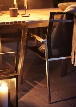 Brafab Naos Esszimmerstuhl, Edelstahl/Dunkelgrau 9 Brafab Naos Esszimmerstuhl, Edelstahl/Dunkelgrau -Gartenmöbel Rabatte brafab naos armchair rf teak 3