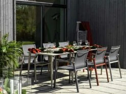 Brafab Delia Nimes Dining Set, Khaki -Gartenmöbel Rabatte brafab nimes gartentisch 200x97 h73 3