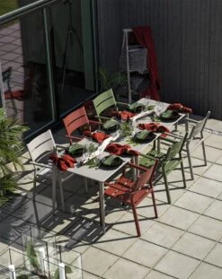 Brafab Delia Nimes Dining Set, Khaki -Gartenmöbel Rabatte brafab nimes gartentisch 200x97 h73 4