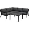 Brafab Rana Lounge-Set Niedrig 5 Sitzplätze, Schwarz/Anthrazit