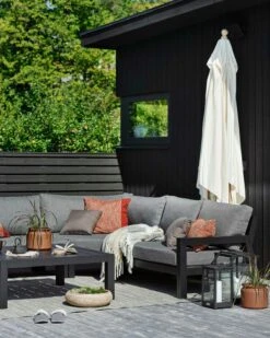 Brafab Stettler Modulsofa Eckstück, Schwarz/Grau 9 Brafab Stettler Modulsofa Eckstück, Schwarz/Grau -Gartenmöbel Rabatte brafab stettler corner matt black m dyn 3