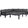 Brafab Stettler Ecksofa 5-Sitzer, Schwarz/Grau