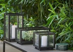 Lighthouse Lanterne Large, Grau -Gartenmöbel Rabatte cane line lighthouse lanterne grau 4 1