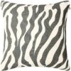 Zebra Kissen 50x50 Cm Im Freien Nutzbar, Grau / Off-white