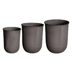 DBKD Out Stripe Topf 3-er Set, Braun