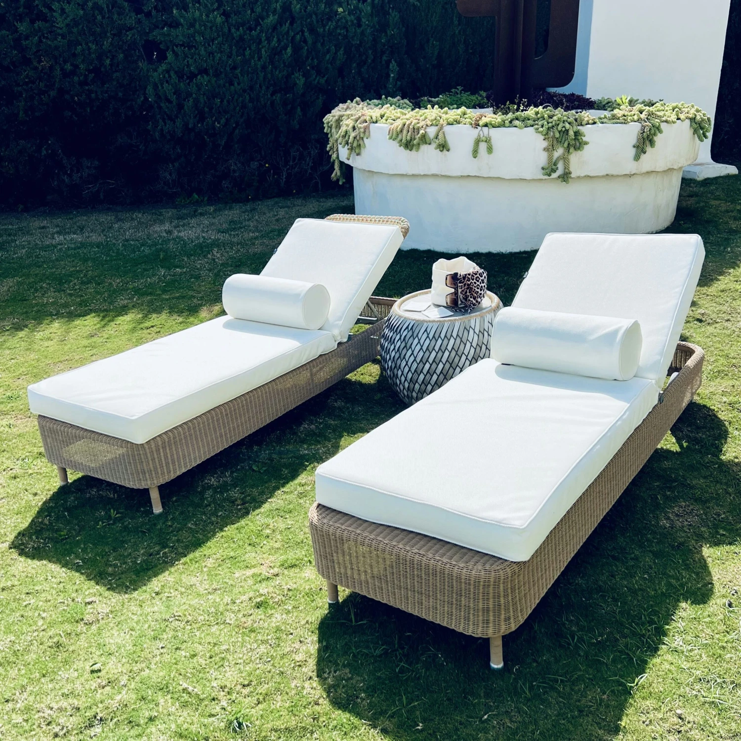 Plain Sonnenbankkissen 60x186 Cm, Weiß 5 Plain Sonnenbankkissen 60x186 Cm, Weiß – Bild 5