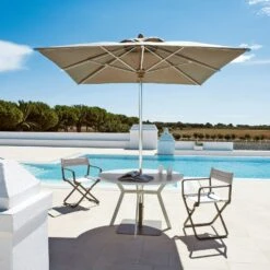 Studio Director's Chair Klappsitz, Warm White / Nature Grey -Gartenmöbel Rabatte ethimo studio directors chair klappsitz 3 1