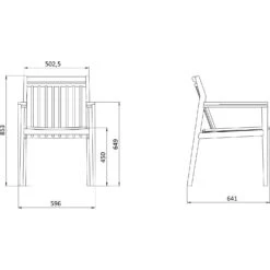 M1 Sammen Lehnstuhl Im Freien Nutzbar Teakholz -Gartenmöbel Rabatte fdb mbler m1 sammen dining chair outdoor teak 5
