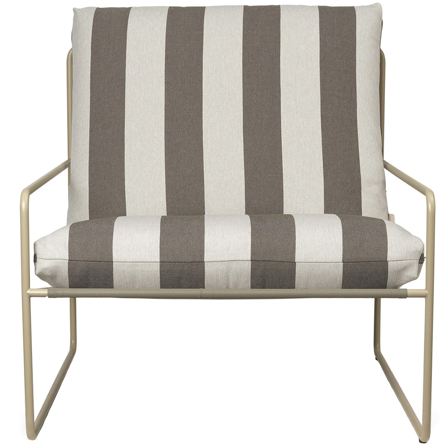 Ferm LIVING Desert Stripe Sessel Cashmere/Chocolate 1 Ferm LIVING Desert Stripe Sessel Cashmere/Chocolate