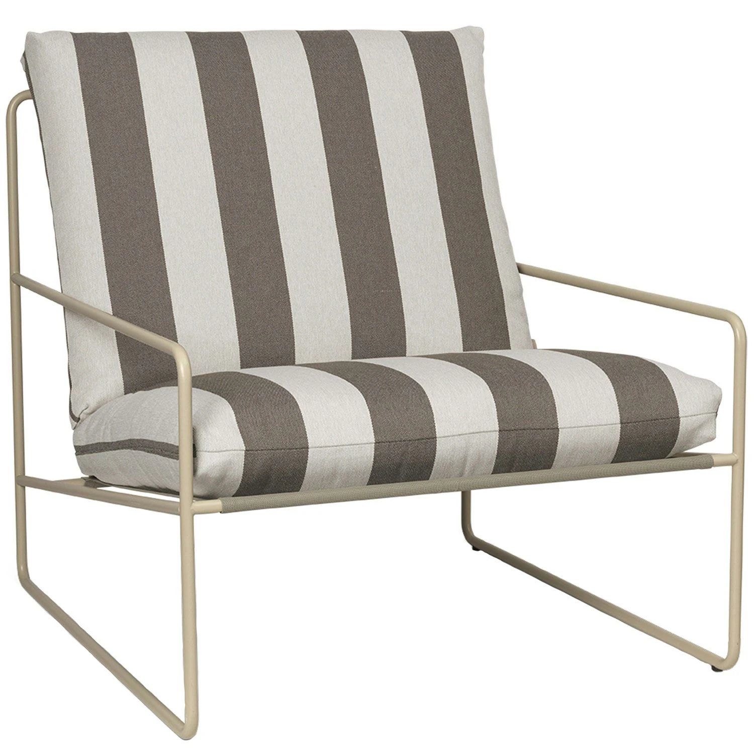 Ferm LIVING Desert Stripe Sessel Cashmere/Chocolate 2 Ferm LIVING Desert Stripe Sessel Cashmere/Chocolate – Bild 2