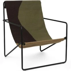 Ferm LIVING Desert Loungesessel, Dune / Schwarz -Gartenmöbel Rabatte ferm living desert lounge chair black dune 2