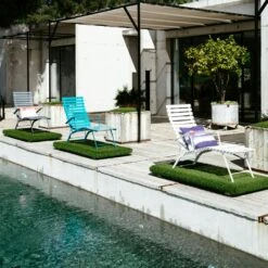 Bistro Chaise Longue, Liquorice -Gartenmöbel Rabatte fermob bistro chaise longue 1 2