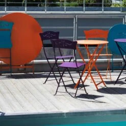 Bistro Table Ø117, Liquorice -Gartenmöbel Rabatte fermob bistro table 117 cm 2