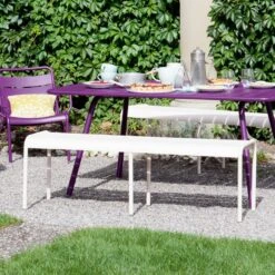 Luxembourg Bank 145, Cotton White -Gartenmöbel Rabatte fermob luxembourg bench 145 anthracite 1