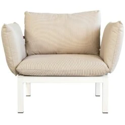 FIAM Domino Sessel, Beige/Weiß -Gartenmöbel Rabatte fiam fatolj vit beige 3
