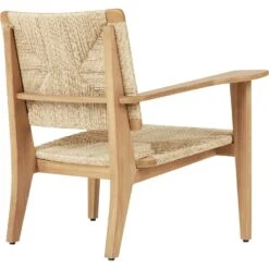 Gubi F-Chair Outdoor Lounge Stuhl Teakholz -Gartenmöbel Rabatte gubi f chair outdoor lounge chair 2