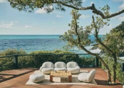 Gubi Pacha Outdoor Loungesessel, Dedar Libera 003, Moosgrüner Fuß 8 Gubi Pacha Outdoor Loungesessel, Dedar Libera 003, Moosgrüner Fuß -Gartenmöbel Rabatte gubi pacha outdoor lounge chair swivel dedar chevron008 9