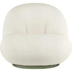 Gubi Pacha Outdoor Loungesessel, Limonta Lorkey 40, Moosgrüner Fuß