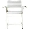 Gubi Tropique Esszimmerstuhl, Classic White Semi Matt / Leslie Stripe 20