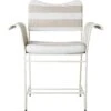 Gubi Tropique Esszimmerstuhl, Classic White Semi Matt / Leslie Stripe 40