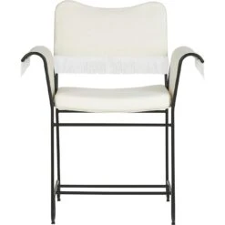 Gubi Tropique Esszimmerstuhl Mit Fransen, Classic Black / Leslie 06