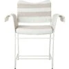 Gubi Tropique Esszimmerstuhl Mit Fransen, Classic White Semi Matt / Leslie Stripe 40