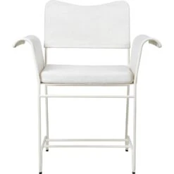 Gubi Tropique Esszimmerstuhl, Classic White Semi Matt / Udine 06