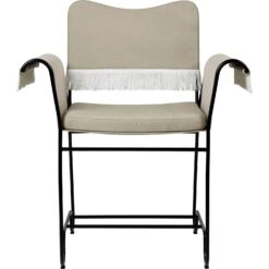 Gubi Tropique Esszimmerstuhl Mit Fransen, Classic Black / Udine 12