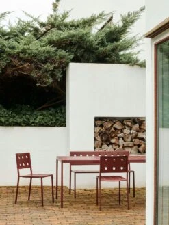 Hay Balcony Esszimmerstuhl, Iron Red -Gartenmöbel Rabatte hay balcony dining chair anthracite 7