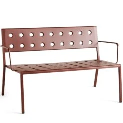 Hay Balcony Loungebank Mit Armlehnen, Iron Red