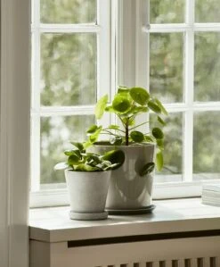 Hay Flowerpot Topf Mit Unterteller Grau, Ø34 Cm XXXL -Gartenmöbel Rabatte hay blumentopf mit untersetzer grau 10 2