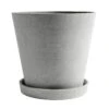 Hay Flowerpot Topf Mit Unterteller Grau, Ø34 Cm XXXL