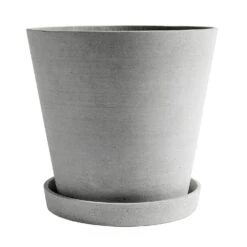 Hay Flowerpot Topf Mit Unterteller Grau, Ø34 Cm XXXL