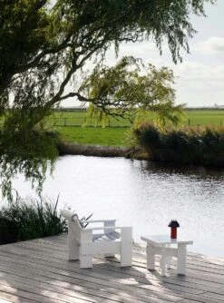 Hay Crate Loungesessel, Weiß -Gartenmöbel Rabatte hay crate lounge chair water based lacquered pinewood 20