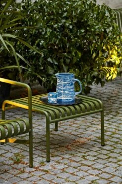 Hay Palissade Ottoman, Olive -Gartenmöbel Rabatte hay palissade polsterhocker 7