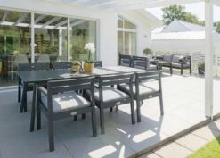 Stoltö Esszimmerstuhl, Orkangrau/Grau -Gartenmöbel Rabatte hillerstorp stolto dining chair 1