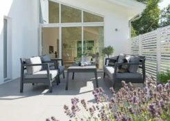 Stoltö Sitzgruppe 4 Sitzplätze, Orkangrau/Grau -Gartenmöbel Rabatte hillerstorp stolto sofa set 4 seats hurricane grey grey 2