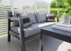 Stoltö Sitzgruppe 4 Sitzplätze, Orkangrau/Grau -Gartenmöbel Rabatte hillerstorp stolto sofa set 4 seats hurricane grey grey 4