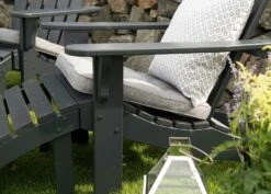 Tennessee Liegestuhl Mit Fußhocker, Orkangrau -Gartenmöbel Rabatte hillerstorp tennessee deckchair with footstool 1