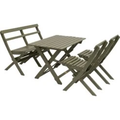 Torpet Tischgarnitur 4 Sitzplätze, Antikgrün