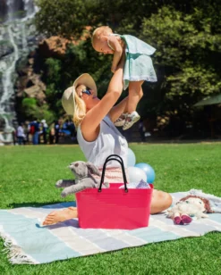 Hinza Tasche Gross Green Plastic, Rosa -Gartenmöbel Rabatte hinza hinza bag green plastic tropical pink 3 scaled