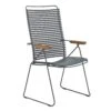 Click Position Dining Chair, Dark Grey/Grey