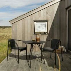 NAMI Stuhl Mit Armlehne, Schwarz -Gartenmöbel Rabatte houe nami dining chair with armrest monoolive green 5