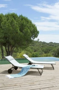 Lafuma Miami Batyline Sun Bed, Duo Obsidian -Gartenmöbel Rabatte lafuma miami sun bed ecume black 4 1