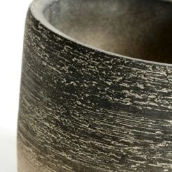 Muubs Kanji Topf Zement Schwarzgrau, Ø15 Cm -Gartenmöbel Rabatte muubs flower pot kanji black gray 9
