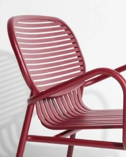 Week-End Lounge Stuhl, Burgunderrot -Gartenmöbel Rabatte petite friture week end fatolj vit 14